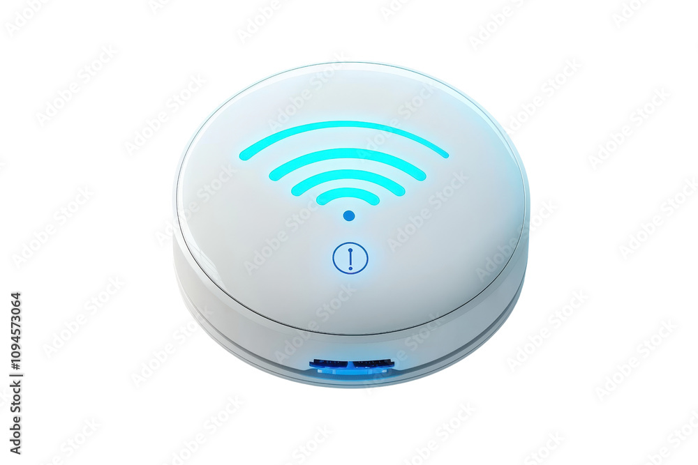 Aufkleber a compact wi-fi access point featuring an illuminated signal indicator.