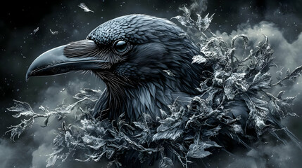 Raven in the Frost Illustration