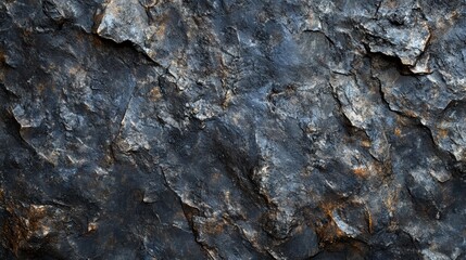 Dark gray grunge texture on black background  macro shot