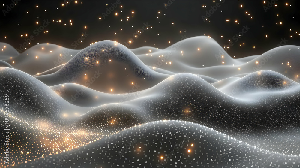 Aufkleber abstract 3d background with glowing particles