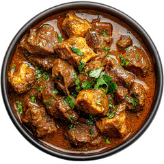 Delicious Curry Goat Caribbean isolated on transparent background 