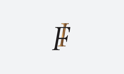  FI, IF, I, F Abstract Letters Logo Monogram