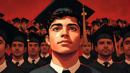 Obraz premium Graduation Day Illustration