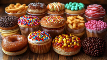 Colorful Sweet Treats: A Delicious Food Photo