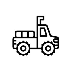 Naklejka premium Truck icon symbol vector image illustration 