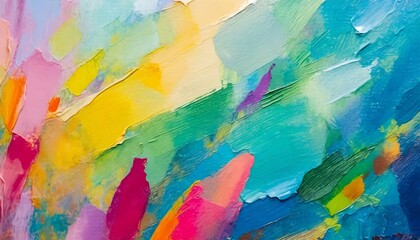 Obraz premium Vibrant Abstract Multicolored Painting Wallpaper Featuring Contemporary Textures and Design Elements in Dynamic, Artistic Patterns for Modern Aesthetic Enhancement and Creative Inspirations.