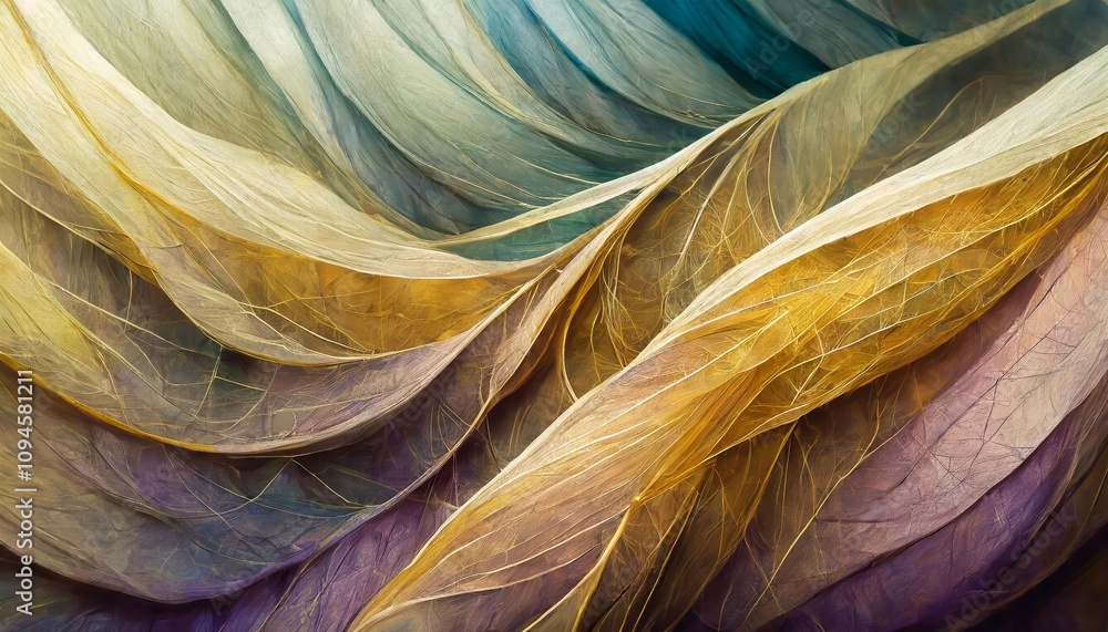 Poster abstract organic lines panorama wallpaper background - a harmonious blend of flowing curves and mini