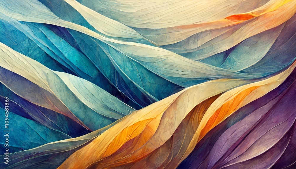 Poster elegant abstract organic line patterns in dynamic flow as a textured wallpaper background, perfect f