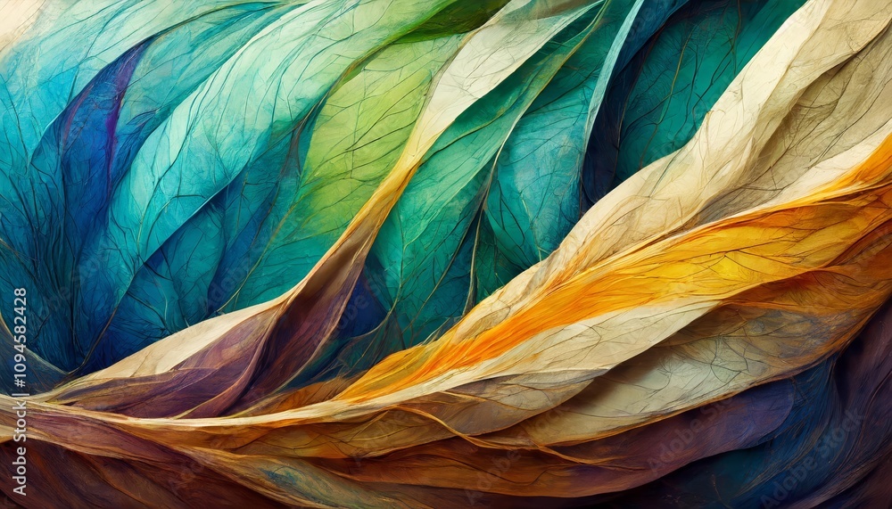 Aufkleber mesmerizing abstract organic lines wallpaper texture background with dynamic flowing patterns, perfe