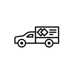 Fototapeta premium Truck icon symbol vector illustration 