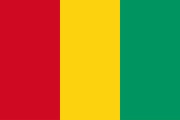Flag of Guinea country, Africa. Banner. Illustration