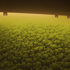 Fototapeta premium Abstract Green Cityscape: Digital Art Background, Texture & Wallpaper