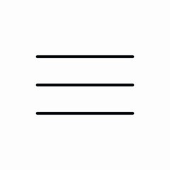 burger menu icon vector sign