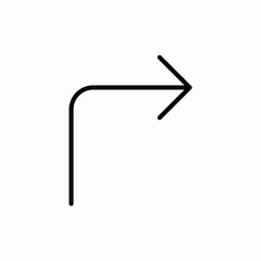 arrow direction turn icon vector sign