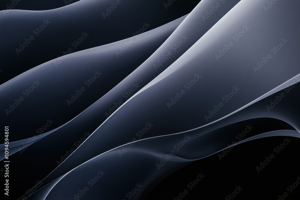 Poster abstract waves in dark tones create a smooth, flowing visual texture.