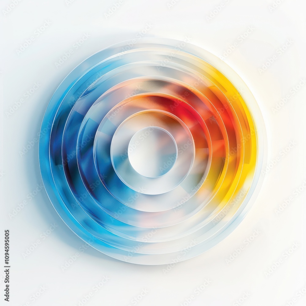 Poster abstract concentric circles artwork digital design studio visual content minimalist environment aest
