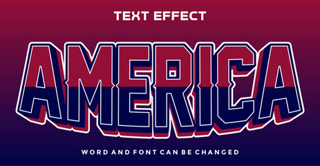America editable text effect