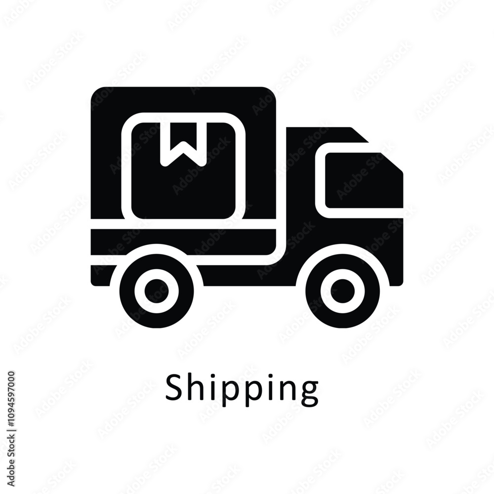 Poster shipping vector filled outline icon. ... .. eps 10 file