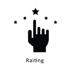 Raiting   vector Filled Outline Icon. ...  .. Eps 10 file