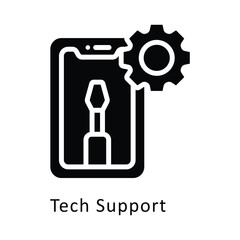 Tech Support   vector Filled Outline Icon. ...  .. Eps 10 file