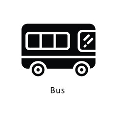 Bus  vector Filled Outline Icon. ...  .. Eps 10 file