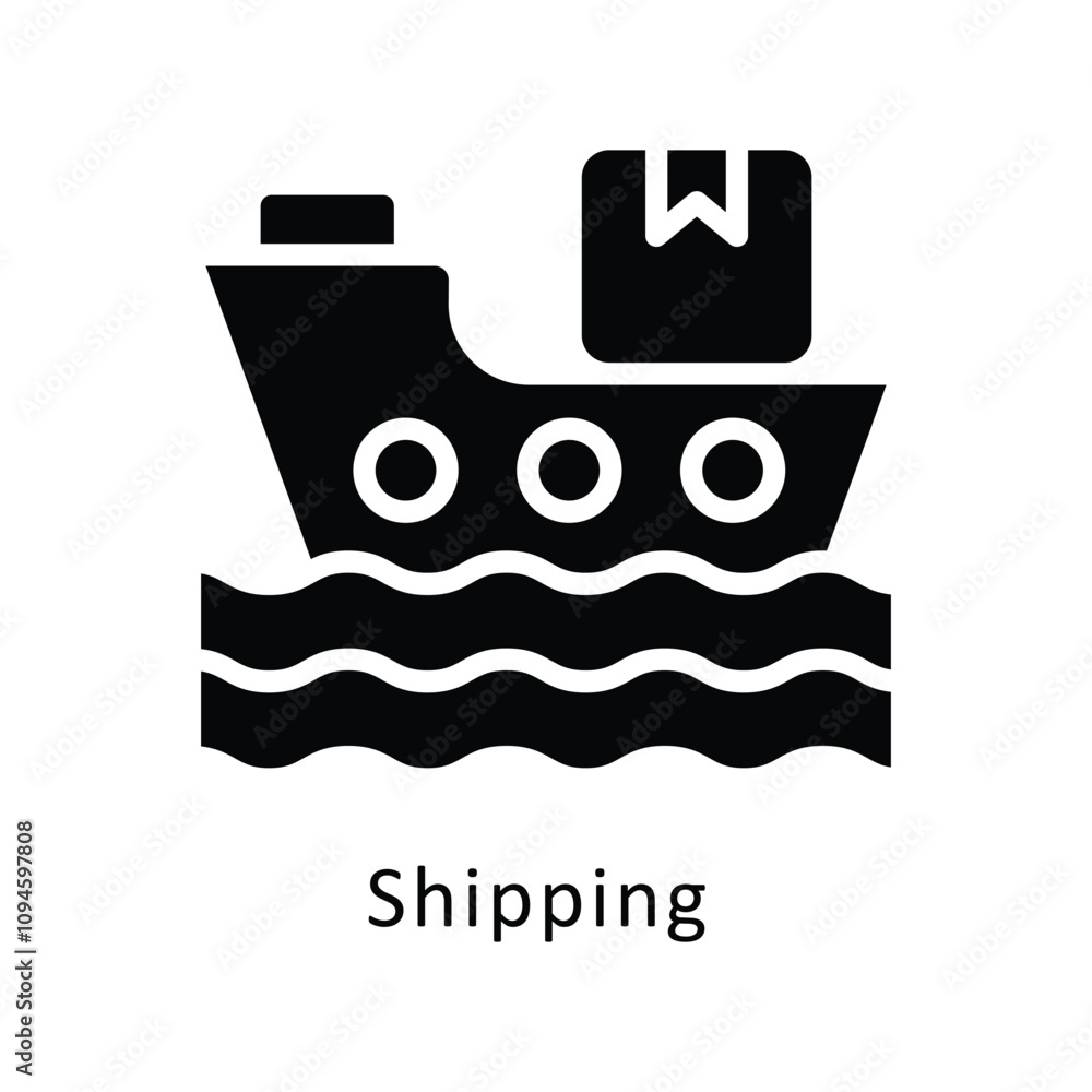 Poster shipping vector filled outline icon. ... .. eps 10 file