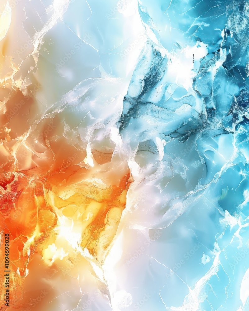 Poster creating serene abstract marble textures in soft pastel colors for high-resolution designs