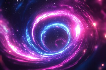 Fototapeta premium A vibrant cosmic vortex with swirling colors representing space and energy.