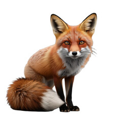 Fototapeta premium Red fox isolated on transparent background