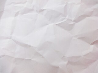 Abstract White Crumpled and Creased Recycled Paper Texture Background