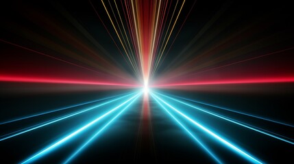 laser lights illuminating a holographic display, empty space on the right side, Soft Natural Light,generative ai illustration