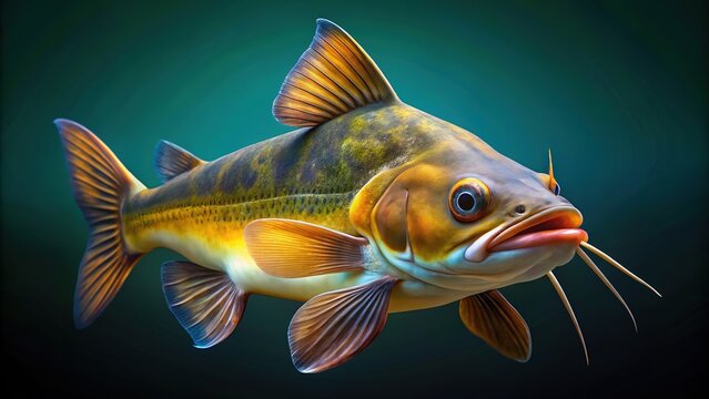 Chaca chaca catfish, square head, rule of thirds, AI-created beauty.