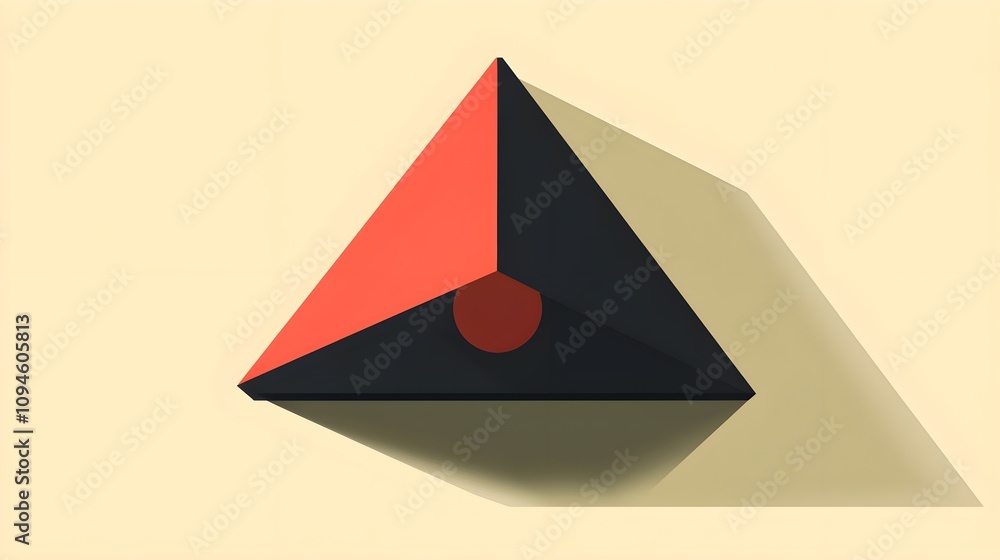 Aufkleber dynamic geometric shape abstract design graphic art minimalist style side view modern aesthetics for