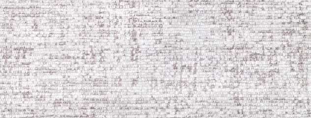 Texture of light beige and white background from soft textile material. Abstract backdrop from gray fabric, macro.