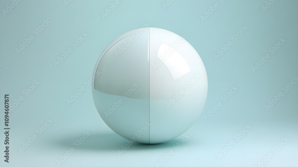 Poster dynamic abstract sphere minimalist design digital art calm environment close-up view modern aestheti