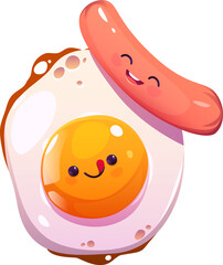 Fried Eggs and Sausage Character