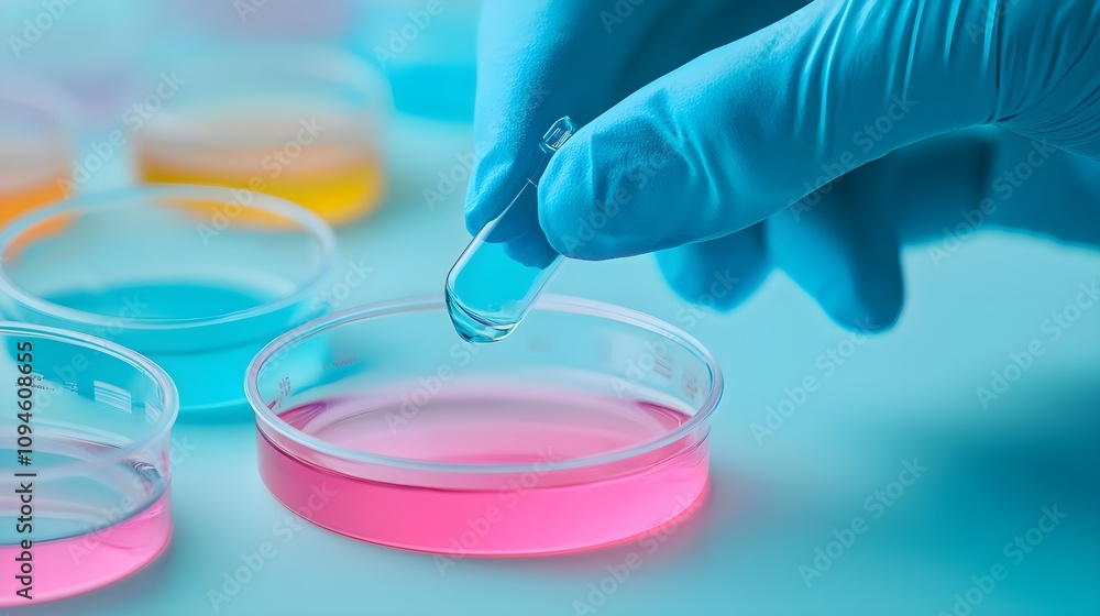 Aufkleber laboratory experiment science lab chemistry procedure controlled environment close-up view scientifi