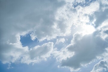 Sky with white clouds