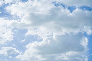 Clear sky with white clouds