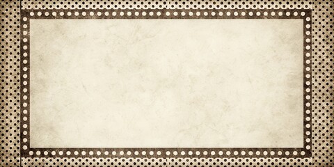 Vintage Design Template with Polka Dot Border and Aged Paper Texture