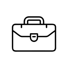 Briefcase icon representation in a minimalistic style suitable for graphic design projects and business-related illustrations