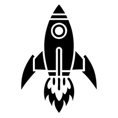 Rocket graphic representing space exploration and innovation, designed for educational and promotional purposes in various fields related to aerospace