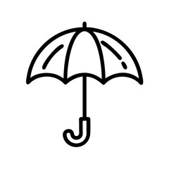 black umbrella isolated