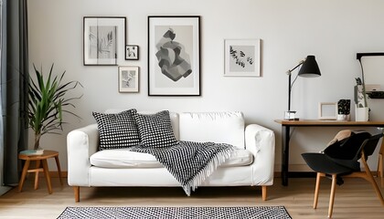 modern living room with sofa