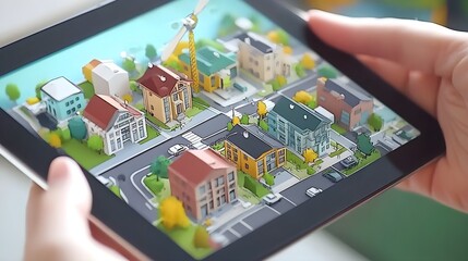 Interactive city building game digital environment virtual reality tablet engaging gameplay experience