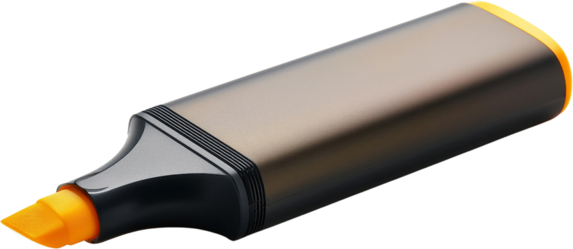 High Resolution Image of a Modern Orange and Gray Highlighter
