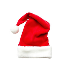 santa claus christmas xmas hat, isolated on transparent background png