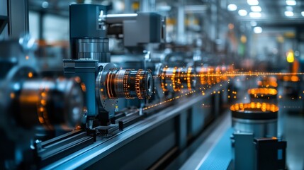 Automated Assembly Line in a Factory Setting