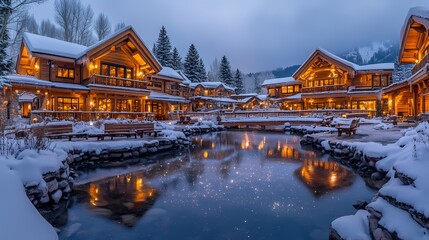 Fototapeta premium Digital technology winter snowflake illustration poster background