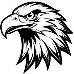 eagle head mascot  isolated on white